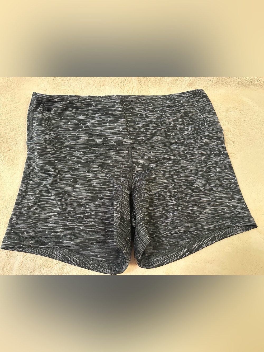 Fleo Women's Black Space-Dye Athletic Bike Shorts